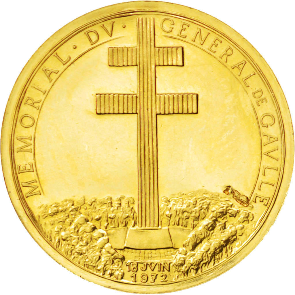 Vème République, Médaille en or mémorial du Général De Gaulle, 18 juin 1972