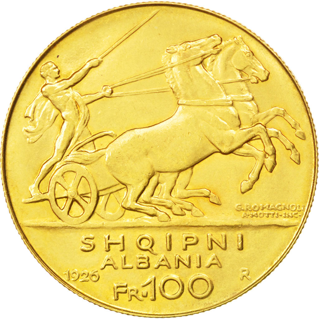 Albania, Zog I, 100 Franga Ari, 1926, Gold, KM:11.3, PCGS MS64