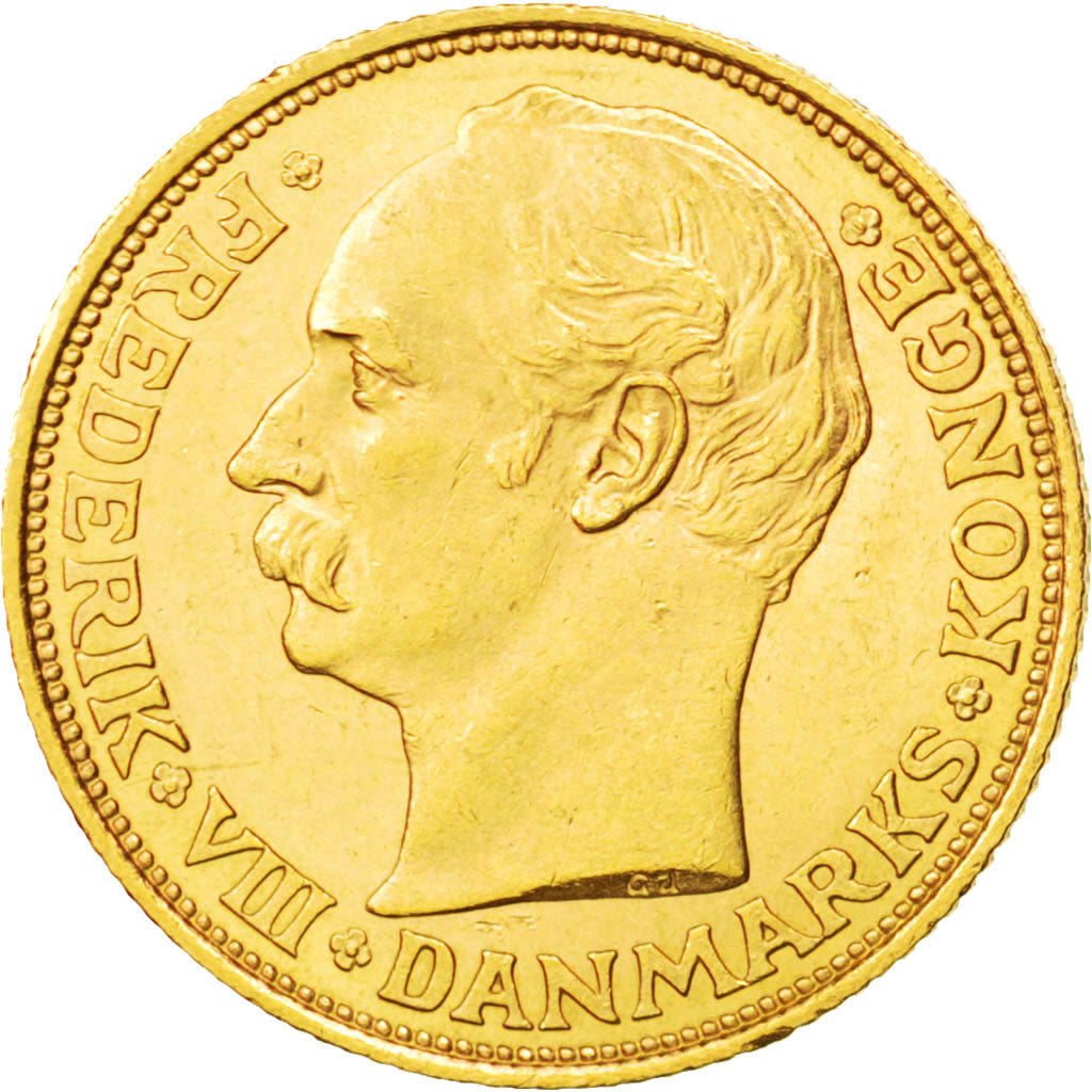 Danimarca, Frederik VIII, 20 Kroner, 1912, Copenhagen, SPL-, Oro, KM:810