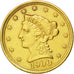 UNITED STATES, Coronet Head, $2.50, Quarter Eagle, 1900, U.S. Mint, KM #72,...