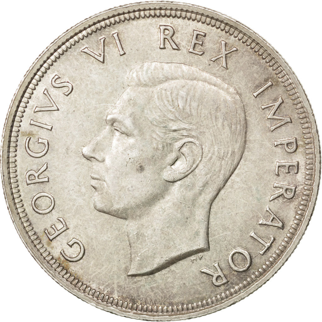 Münze, Südafrika, George VI, 5 Shillings, 1947, VZ+, Silber, KM:31
