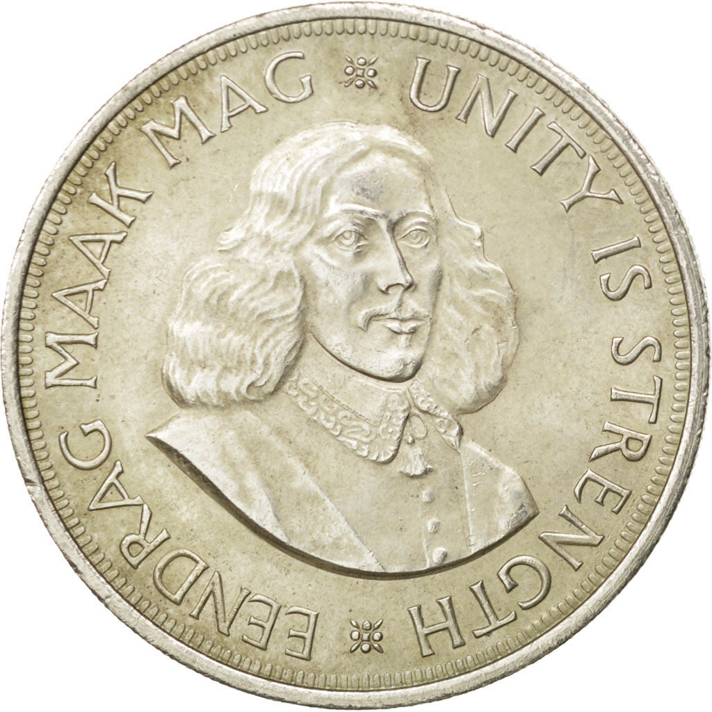 SOUTH AFRICA, 50 Cents, 1964, KM #62, AU(55-58), Silver, 28.34