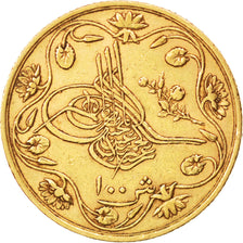 EGYPT, 100 Qirsh, Pound, 1886, KM #297, AU(50-53), Gold, 8.50