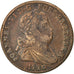 PORTUGAL, 40 Reis, Pataco, 1820, KM #370, EF(40-45), Bronze, 37.34