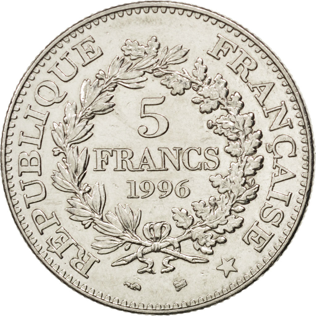 Vème République, 5 Francs type Hercule 1996, KM 1155