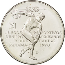 PANAMA, 5 Balboas, 1970, U.S. Mint, KM #28, MS(63), Silver, 39, 36.24