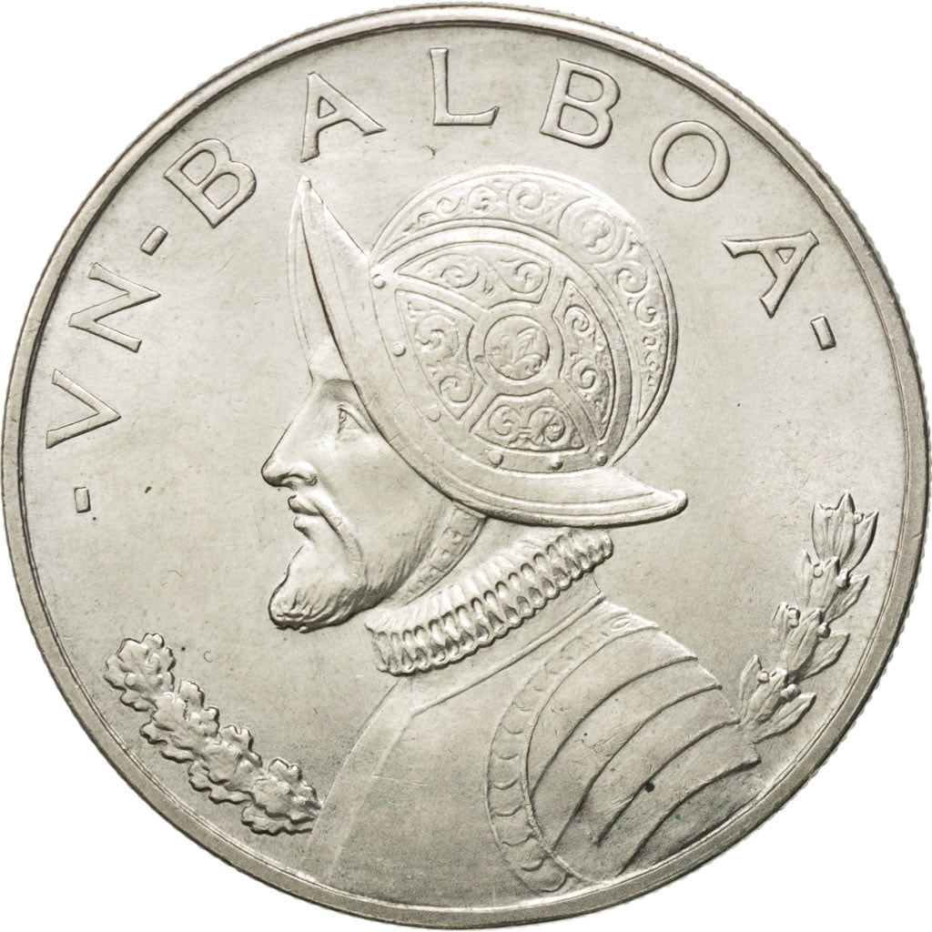 PANAMA, Balboa, 1947, KM #13, AU(55-58), Silver, 38.1, 26.65