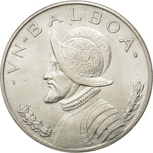 PANAMA, Balboa, 1947, KM #13, AU(55-58), Silver, 38.1, 26.65