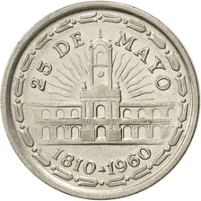 ARGENTINA, Peso, 1960, KM #58, AU(55-58), Nickel Clad Steel, 25.9, 6.56