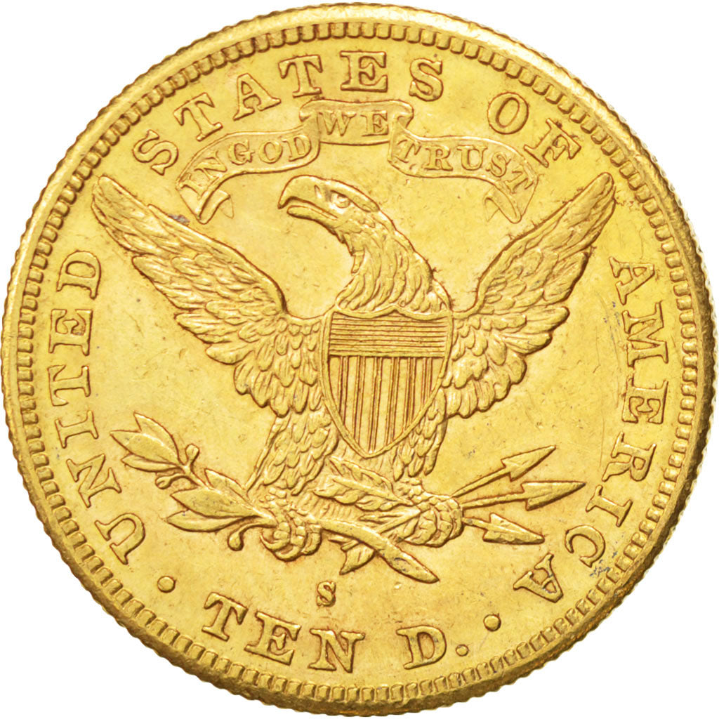 Etats-Unis, 10 Dollars Coronet Head 1887 San Francisco, KM 102