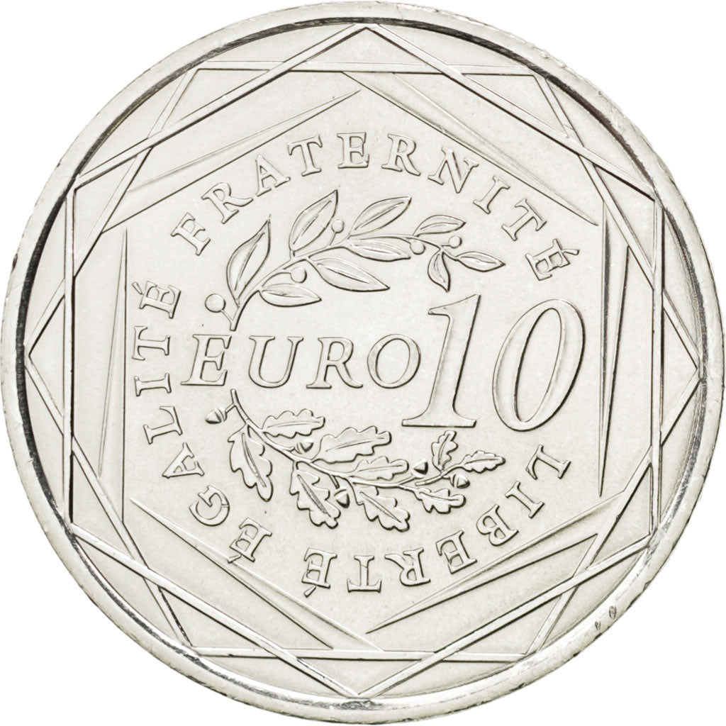 FRANCE, 10 Euro, 2009, KM #1580, MS(63), Silver, 29, 12.00