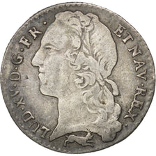 Francia, Louis XV, 1/10 Écu au bandeau, 12 Sols, 1/10 ECU, 1762, Orléans, M...