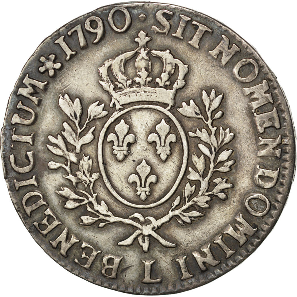 Coin, France, Louis XVI, Écu aux branches d'olivier, Ecu, 1790, Bayonne