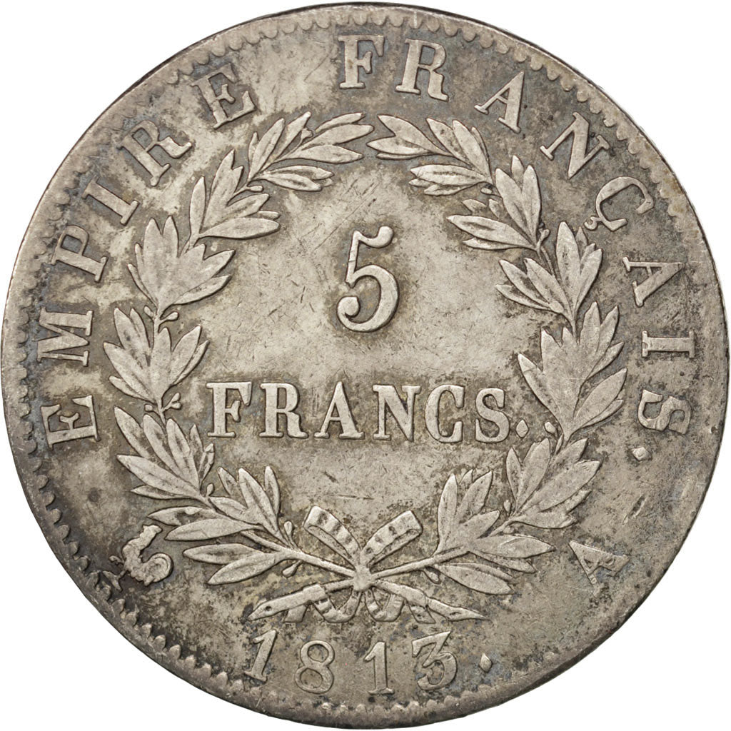 FRANCE, Napoléon I, 5 Francs, 1813, Paris, KM #694.1, EF(40-45), Silver, Gadoury