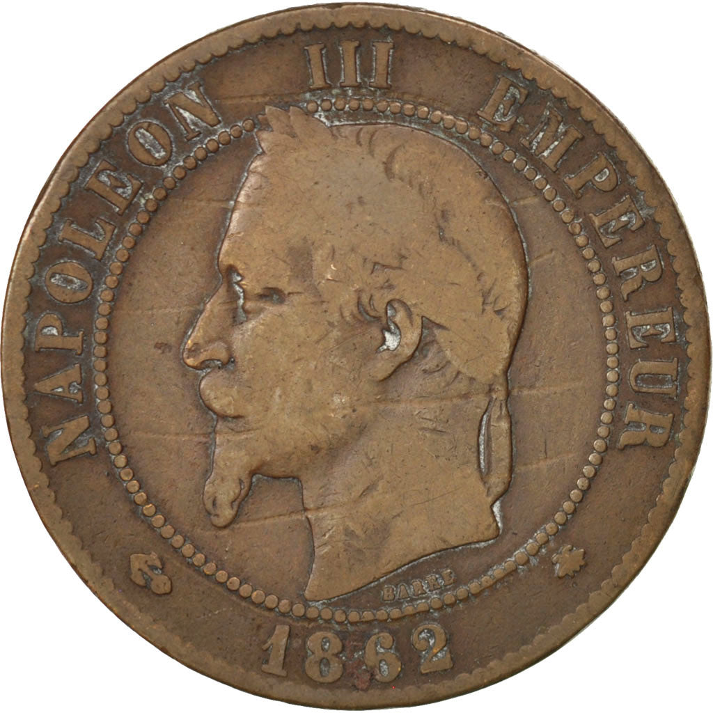 Münze, Frankreich, Napoleon III, Napoléon III, 10 Centimes, 1862, Paris, SGE+