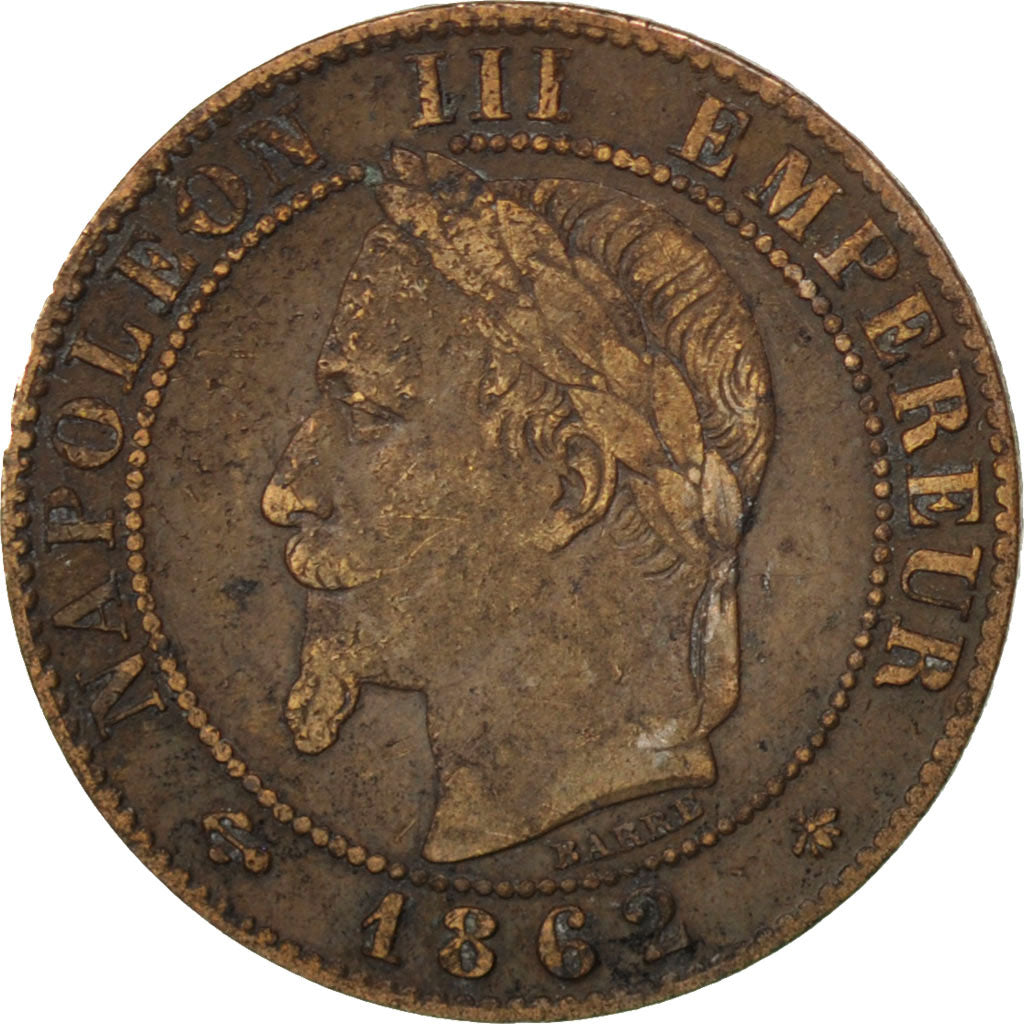 Coin, France, Napoleon III, Napoléon III, Centime, 1862, Paris, EF(40-45)