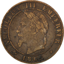 Coin, France, Napoleon III, Napoléon III, Centime, 1862, Paris, EF(40-45)