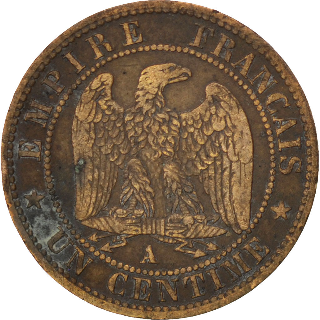 Coin, France, Napoleon III, Napoléon III, Centime, 1862, Paris, EF(40-45)