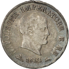 ITALIAN STATES, 10 Soldi, 1812, Bologna, KM #6.3, EF(40-45), Silver, 2.44
