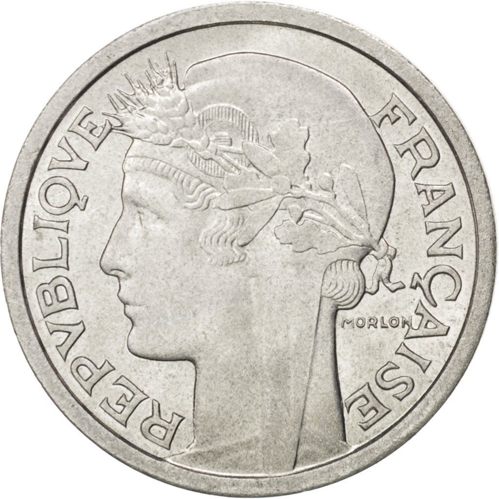 FRANCE, Morlon, Franc, 1958, KM #885a.1, MS(63), Aluminum, 23, Gadoury #473b,...
