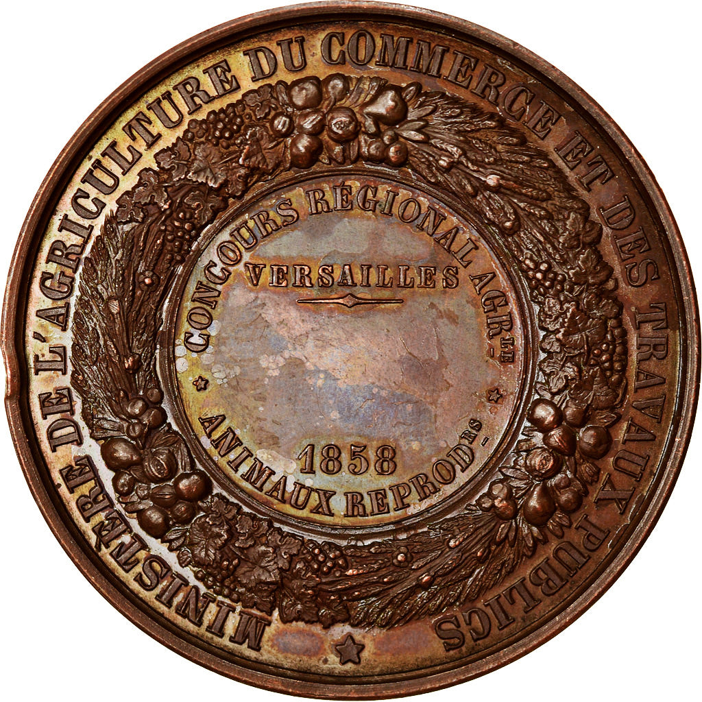 France, Medal, Napoléon III, Concours Régional d'Agriculture, Versailles
