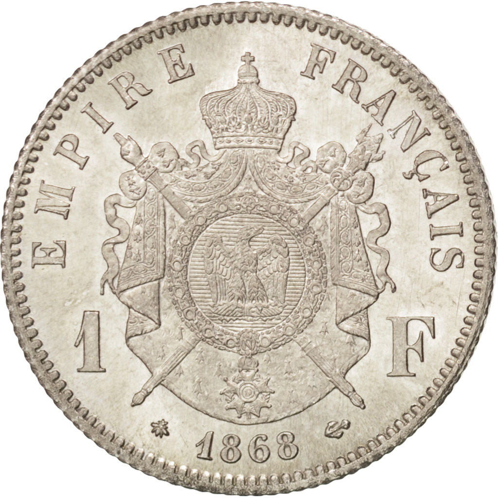 FRANCE, Napoléon III, Franc, 1868, Paris, KM #806.1, graded, PCGS, MS(65-70), S.