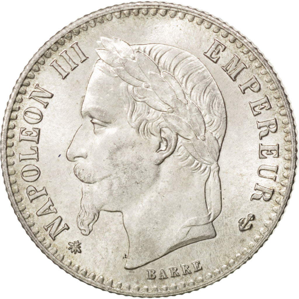 France, Napoleon III, 50 Centimes, 1867, Paris, PCGS, MS65, KM:814.1