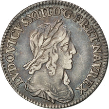 Francia, Louis XIII, 1/12 Écu, 2e poinçon de Warin, buste drapé et cuirass...