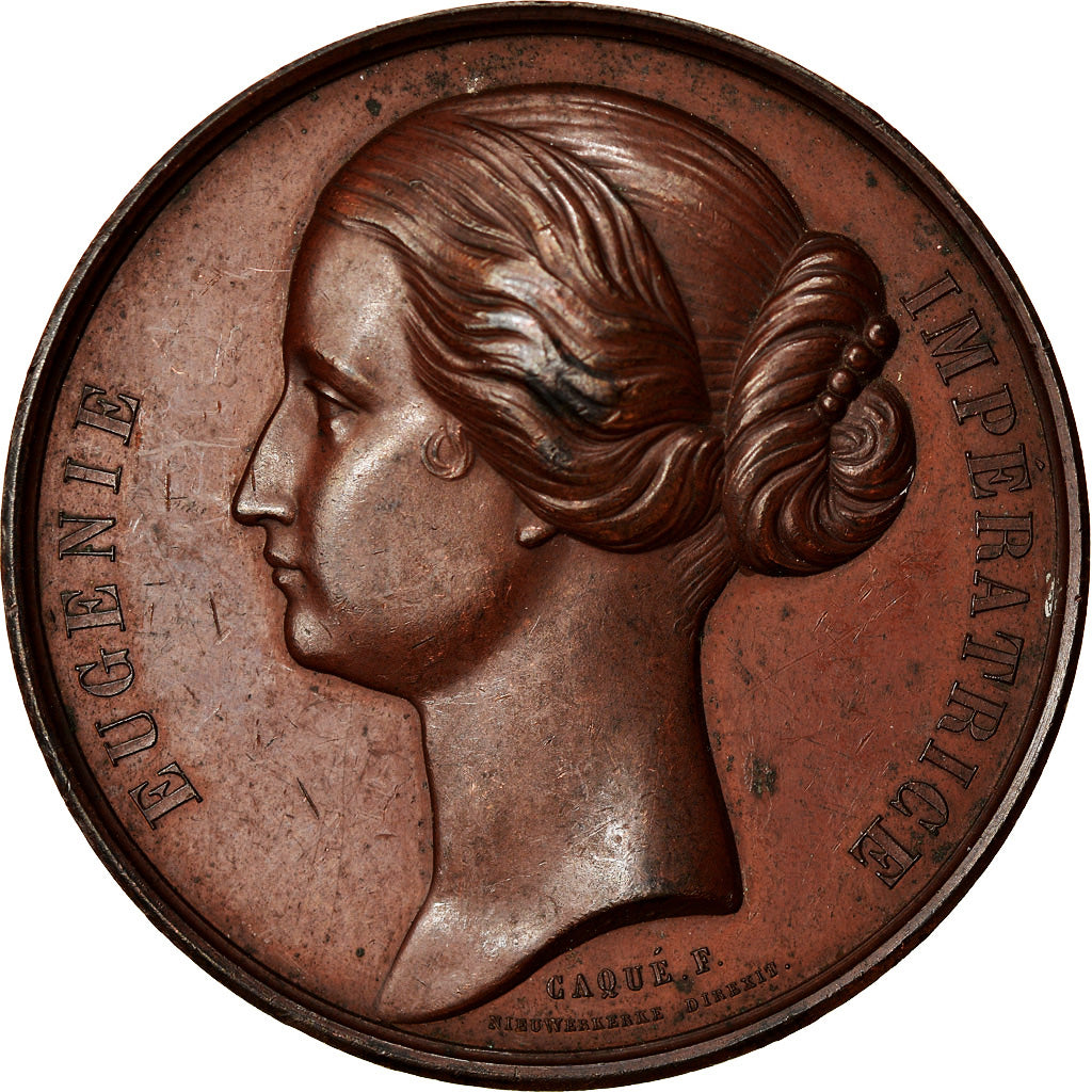 Francia, medaglia, Napoléon III et Eugénie, Caqué, SPL-, Rame
