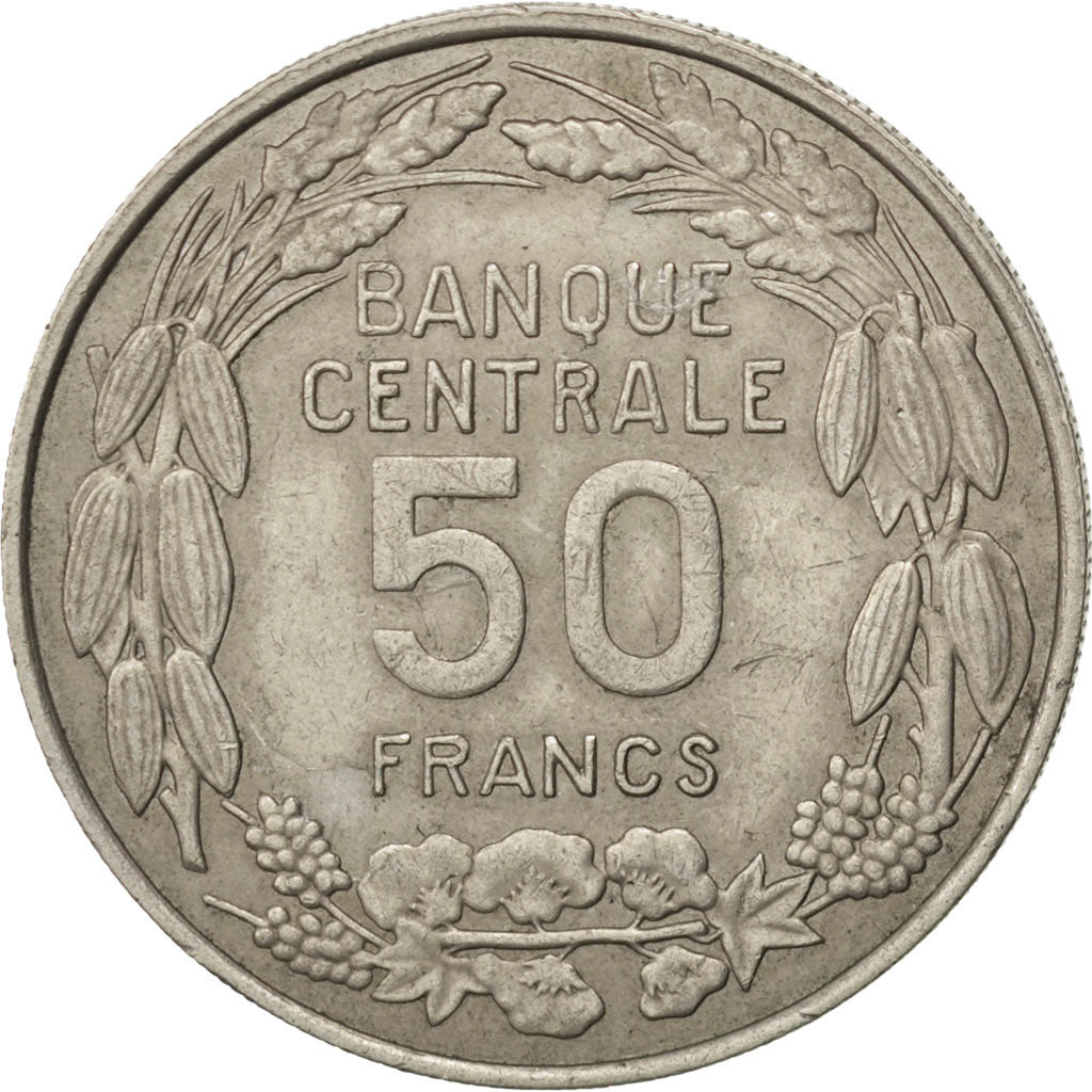 CAMEROON, 50 Francs, 1960, Paris, KM #13, EF(40-45), Copper-Nickel, 30, 11.95