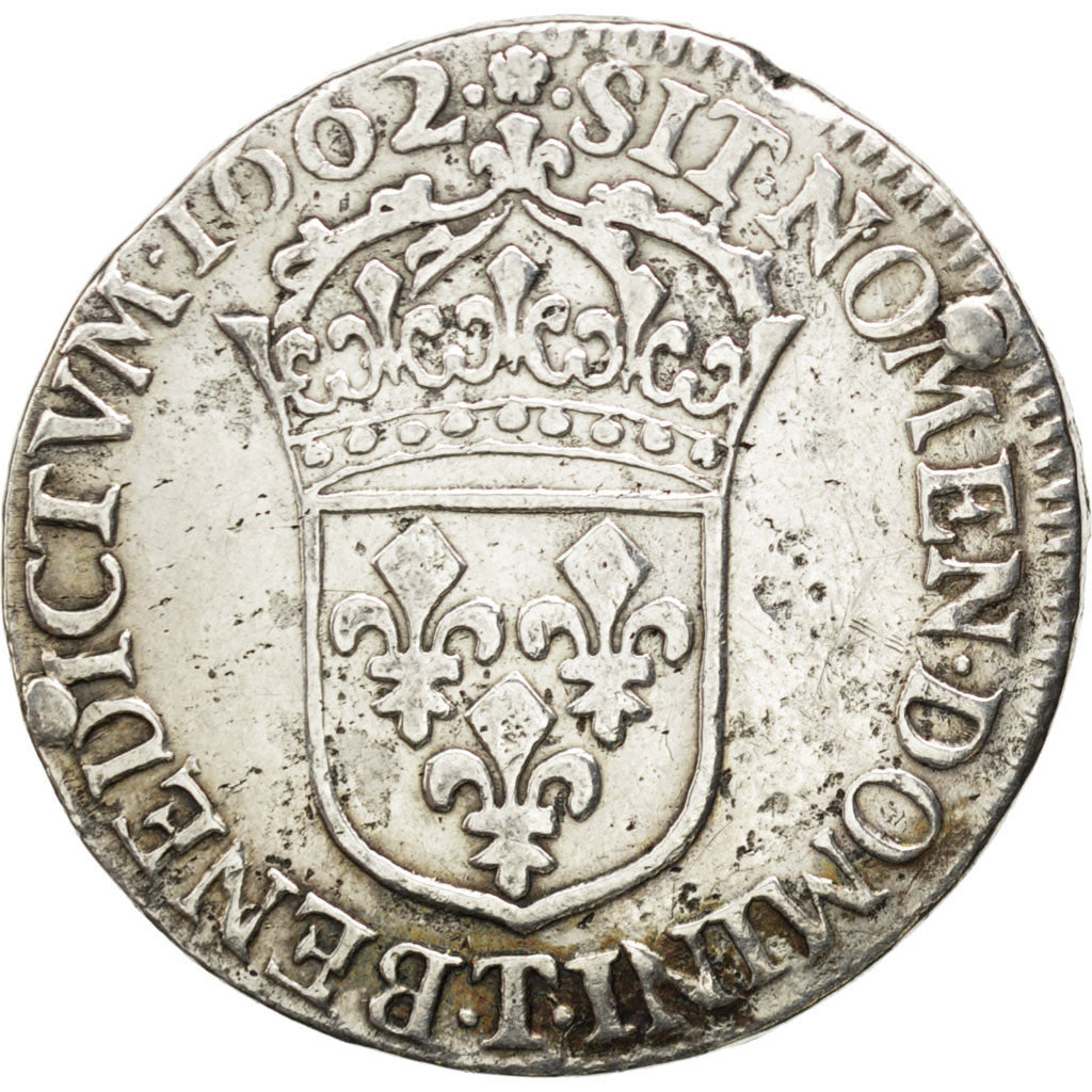 FRANCE, 1/2 Écu au buste juvénile, 1/2 ECU, 1662, Nantes, KM #202.13, F(12-15), 