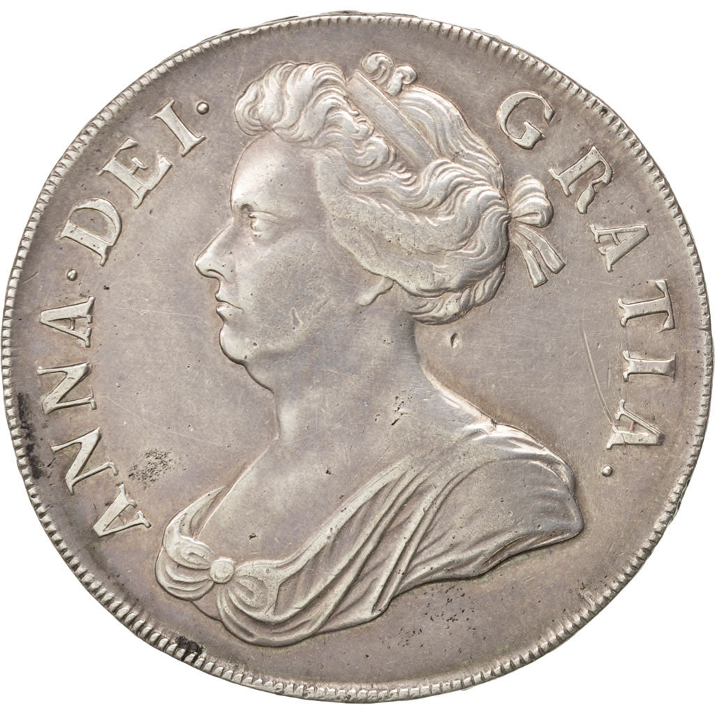 Grande Bretagne, Anne, Couronne 1707, Anno Regni Sexto sur la tranche, KM 519.3