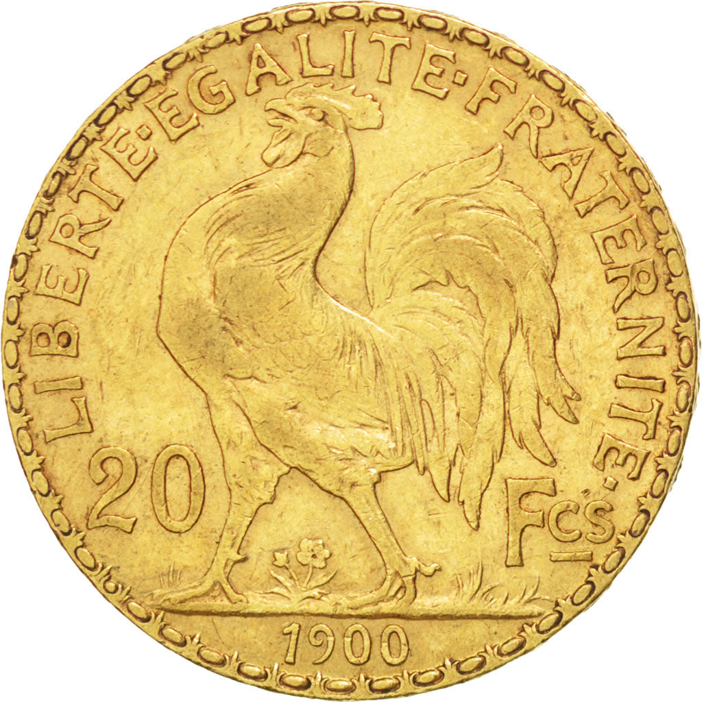 FRANCE, Marianne, 20 Francs, 1900, KM #847, EF(40-45), Gold, Gadoury #1064, 6.43
