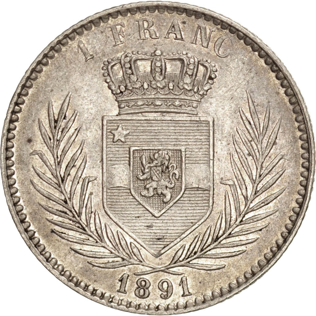 Stato Libero del Congo, Leopold II, Franc, 1891, SPL-, Argento, KM:6