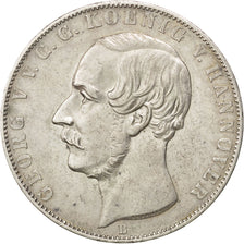 GERMAN STATES, 2 Thaler, 3-1/2 Gulden, 1854, Hannover, KM #229, EF(40-45),...
