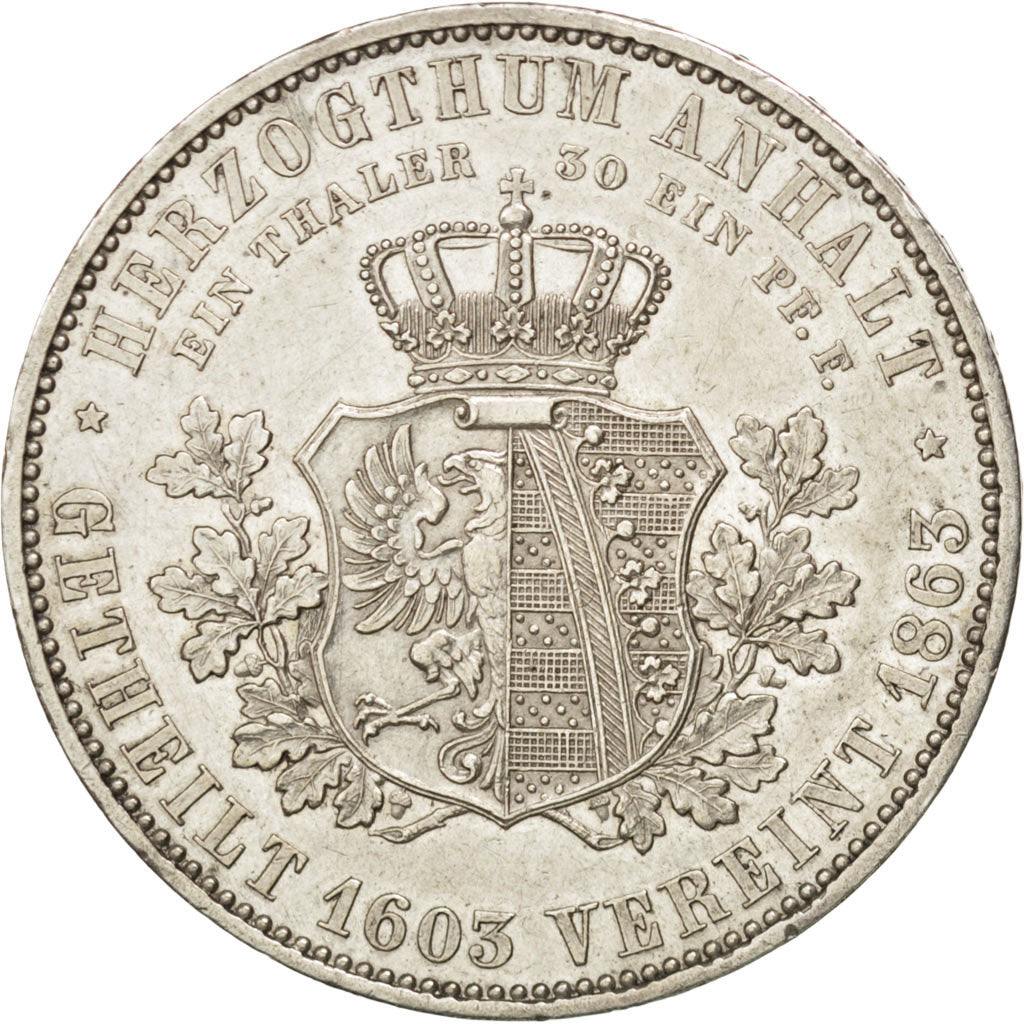 Allemagne, Anhalt-Dessau, Léopold Friedrich, Thaler 1863 Berlin, KM 15