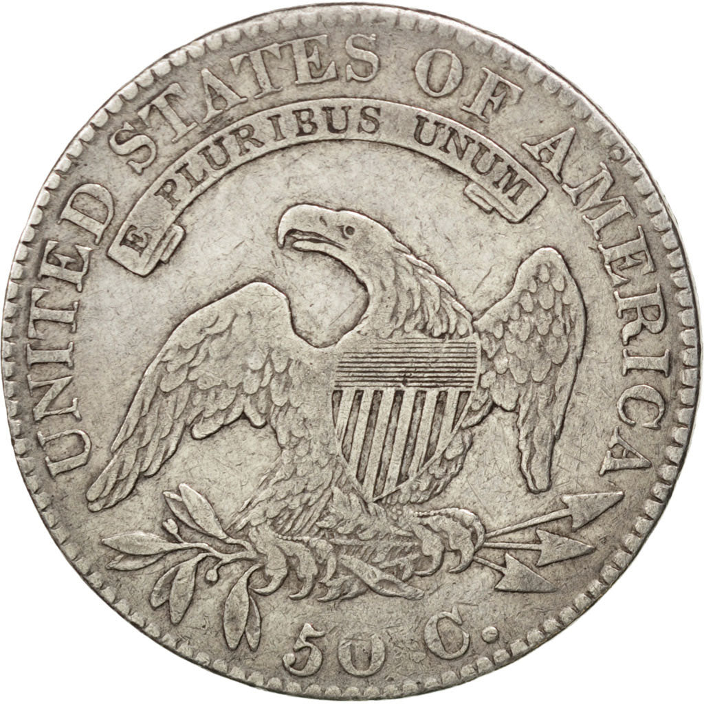 UNITED STATES, Capped Bust, Half Dollar, 1819, U.S. Mint, KM #37, EF(40-45),...