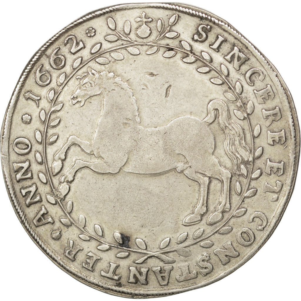 Allemagne, Brunswick-Lunebourg-Celle, Christian Ludwig, 1 Thaler 1662 LW, KM 211