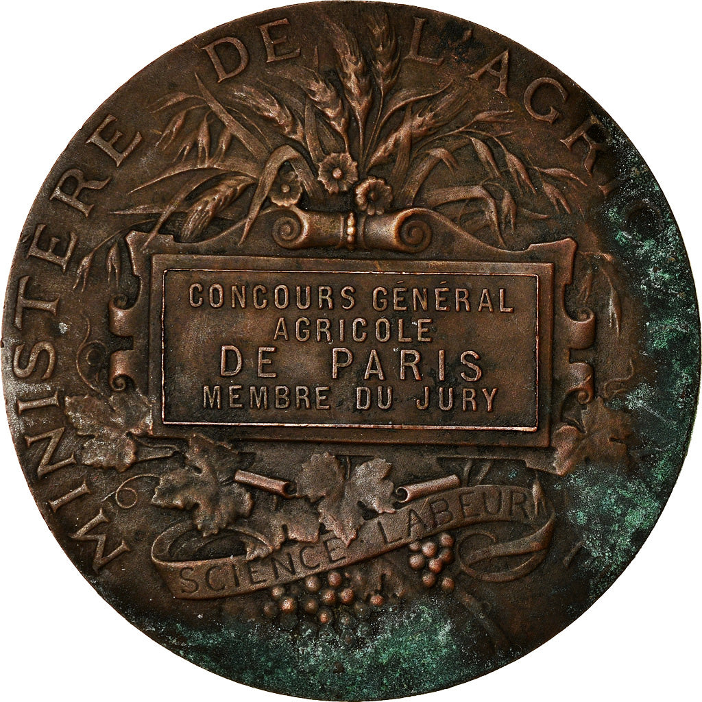 Francia, medalla, Concours Général Agricole de Paris, Jury, Dubois.A, BC+