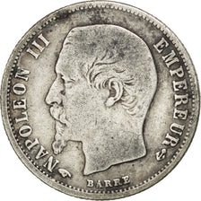 Moneda, Francia, Napoleon III, Napoléon III, 50 Centimes, 1859, Paris, BC+
