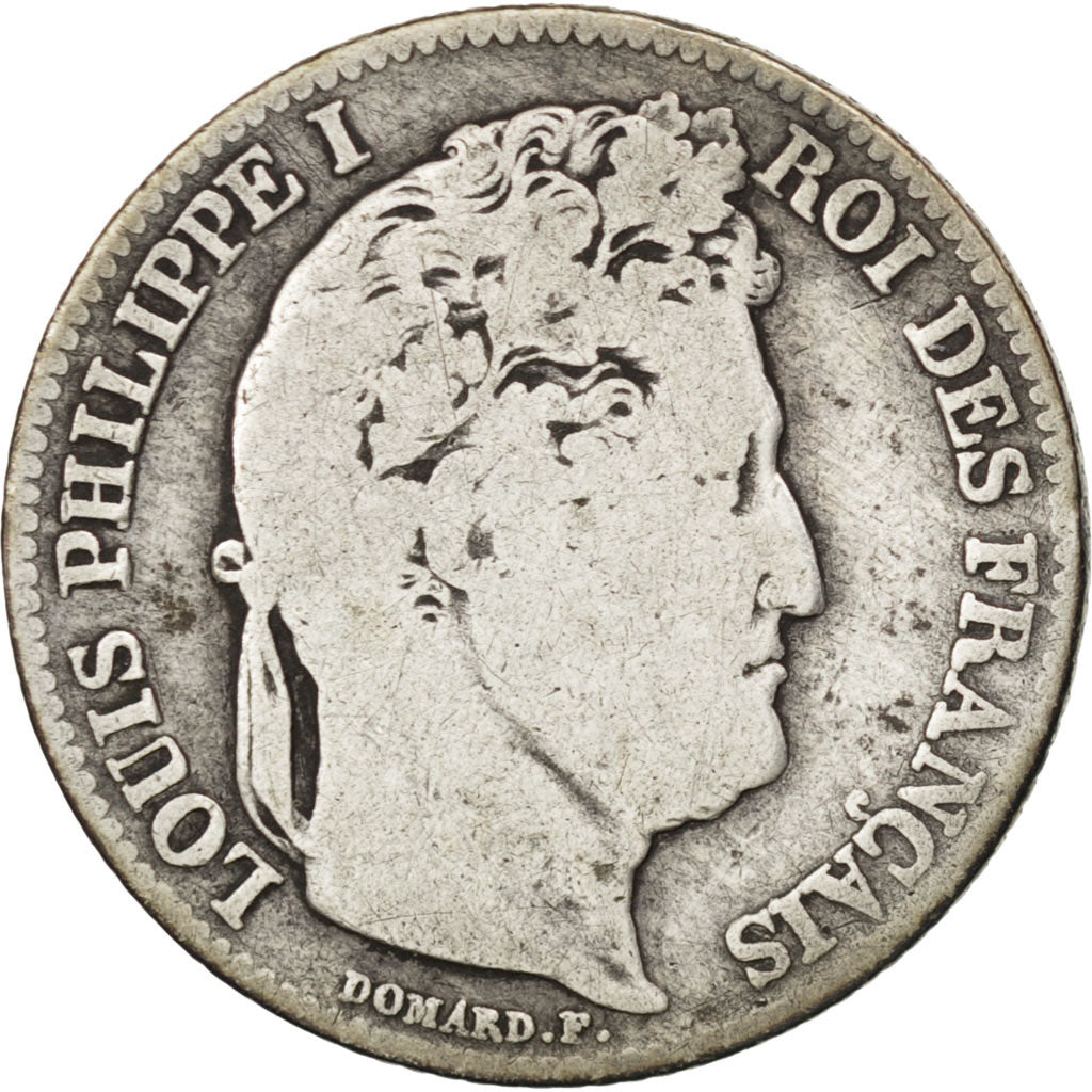 FRANCE, Louis-Philippe, Franc, 1847, Paris, KM #748.1, F(12-15), Silver,...