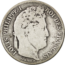 FRANCE, Louis-Philippe, Franc, 1847, Paris, KM #748.1, F(12-15), Silver,...