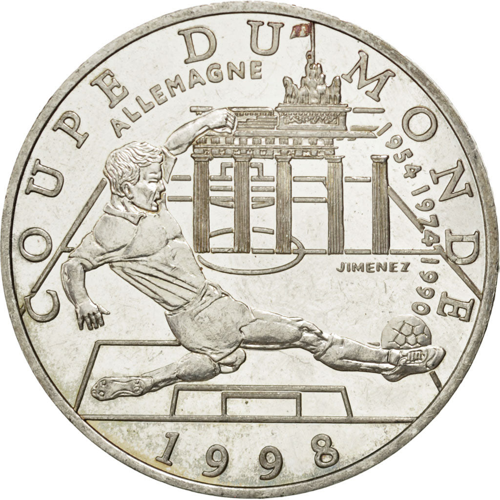 Francia, 10 Francs, 1997, BB+, Argento, KM:1164