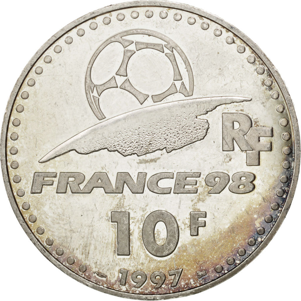 Vème République, 10 Francs Coupe du Monde Angleterre, 1997, KM 1163