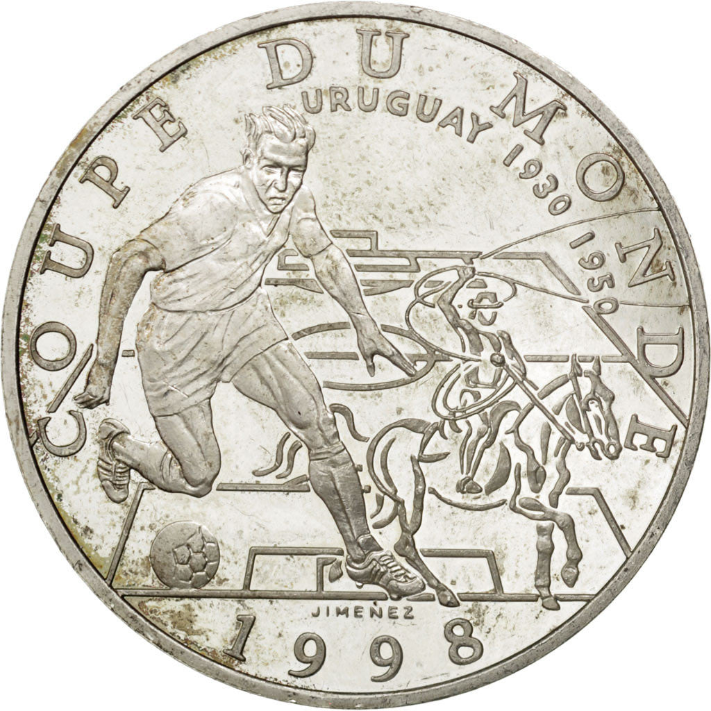 FRANCE, 10 Francs, 1996, KM #1166, AU(50-53), Silver, 22.13