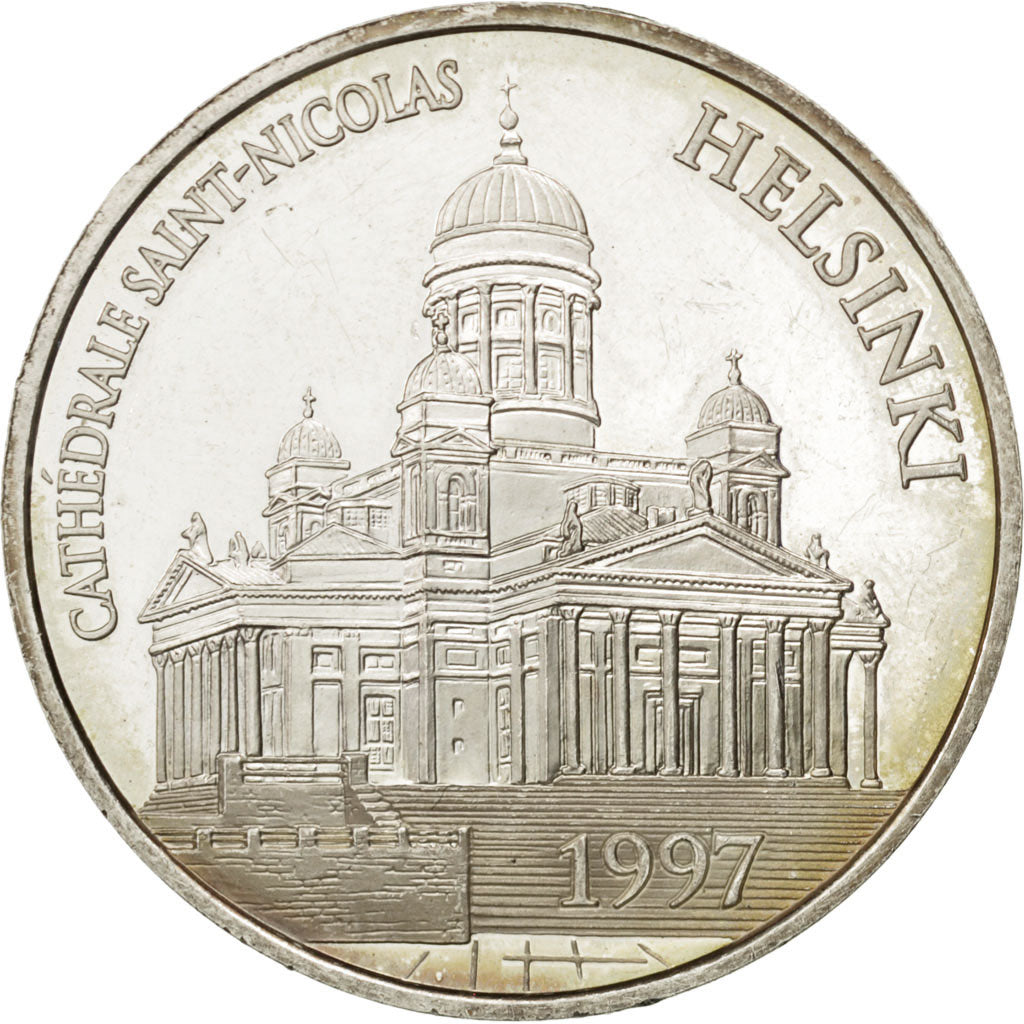 FRANCE, 100 Francs-15 Euro, 1997, KM #1176, AU(50-53), Silver, 22.16