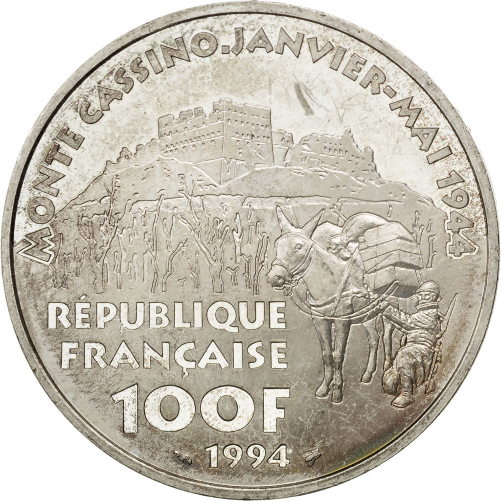 FRANCE, 100 Francs, 1994, KM #1041, AU(50-53), Silver, 22.26