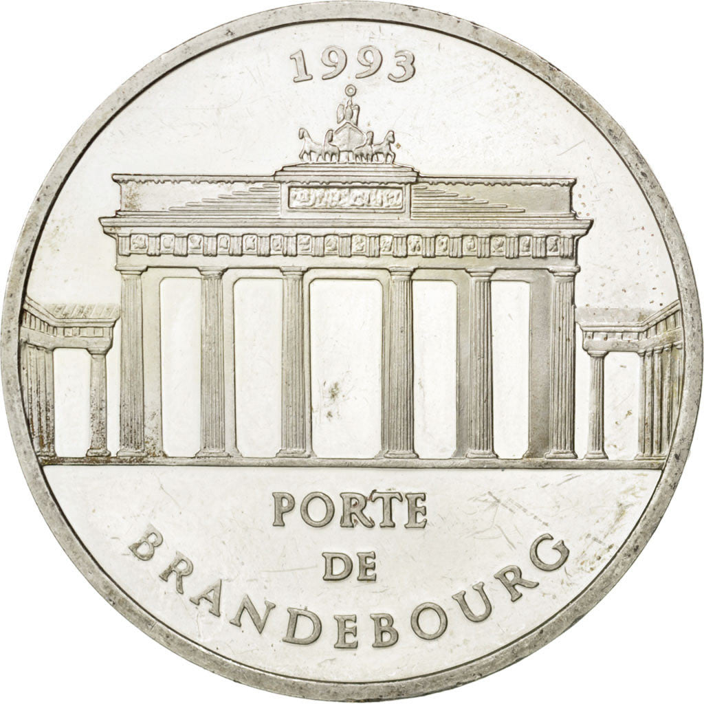 FRANCE, 100 Francs-15 Ecus, 1993, KM #1032, AU(50-53), Silver, 22.20