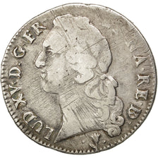 FRANCE, Écu de Béarn au bandeau, ECU, 1753, Pau, KM #518, F(12-15), Silver, Ga..
