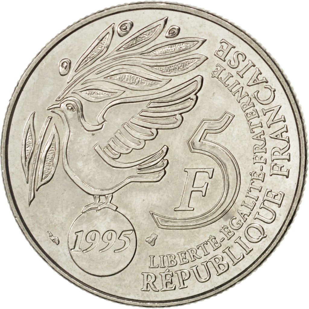 Munten, Frankrijk, 5 Francs, 1995, PR, Nickel, Gadoury:776